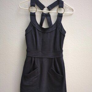 Rachel Roy Black Ring Strap Pocket Dress